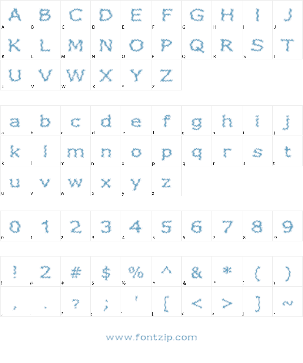 Fuzzy Xmas Font Character